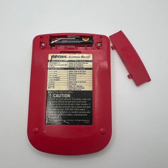 Yahtzee MB Electronic Handheld Game 2002 Hasbro Tested Works - Picture 7 of 7